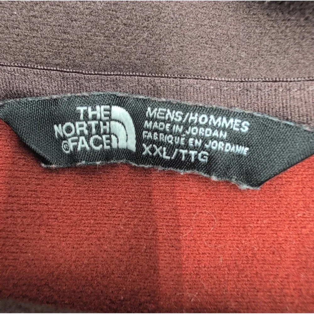 The North Face Performance Quarter Zip Fleece Jacket Mens XXL Burnt Orange